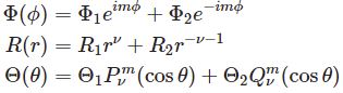 球座標のラプラス方程式とルジャンドル陪微分方程式