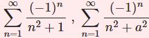 $\sum\frac{(-1)^n}{n^2+1}$ の値（複素フーリエ級数）