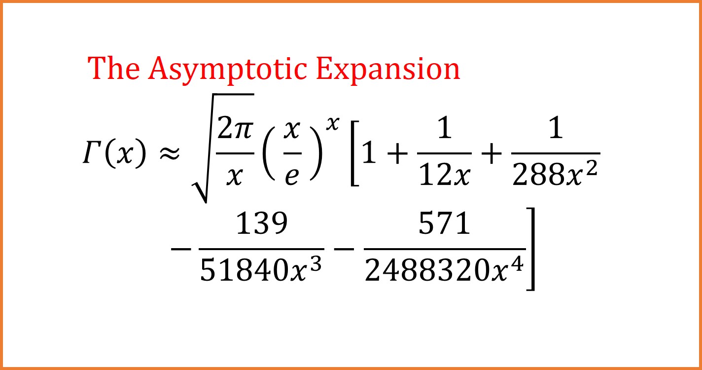 ガンマ関数の漸近展開（ビネの第2公式・arctanの展開・スターリング級数）