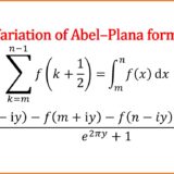 アベル・プラナの和公式のバリエーション（複素積分・cotでなくtanで導出する）