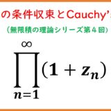 【４】条件収束する無限積の収束性（Cauchy's test）