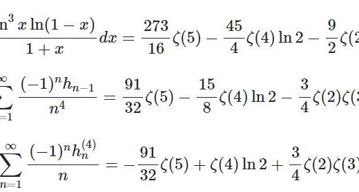 logを含む難しい積分13（Euler-sumの応用）